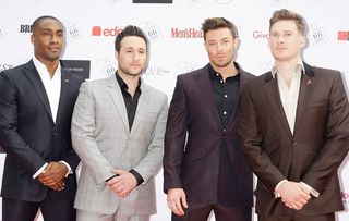 L-R Simon Webbe, Anthony Costa, Duncan James and Lee Ryan of Blue