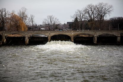 The Flint River in Flint, Michigan.