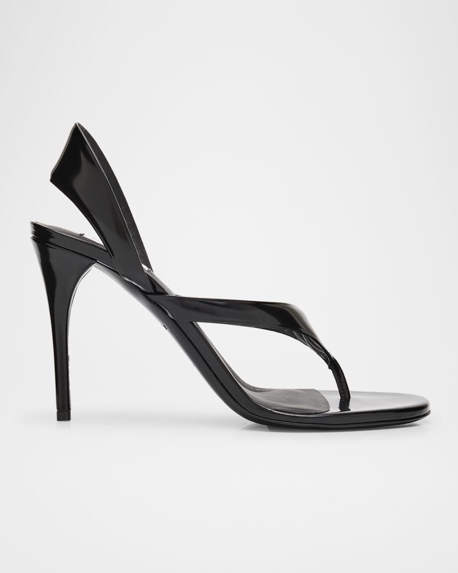 Leather Thong Slingback Sandals