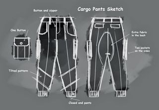 Begin by sketching the design and texture so you have a good idea about the clothing before starting in MD