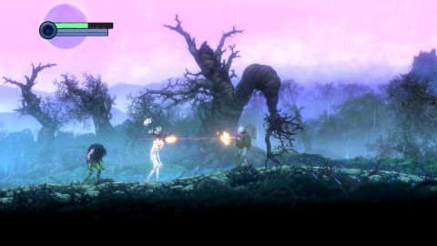 Fighting in front of a tree in Ghost Song