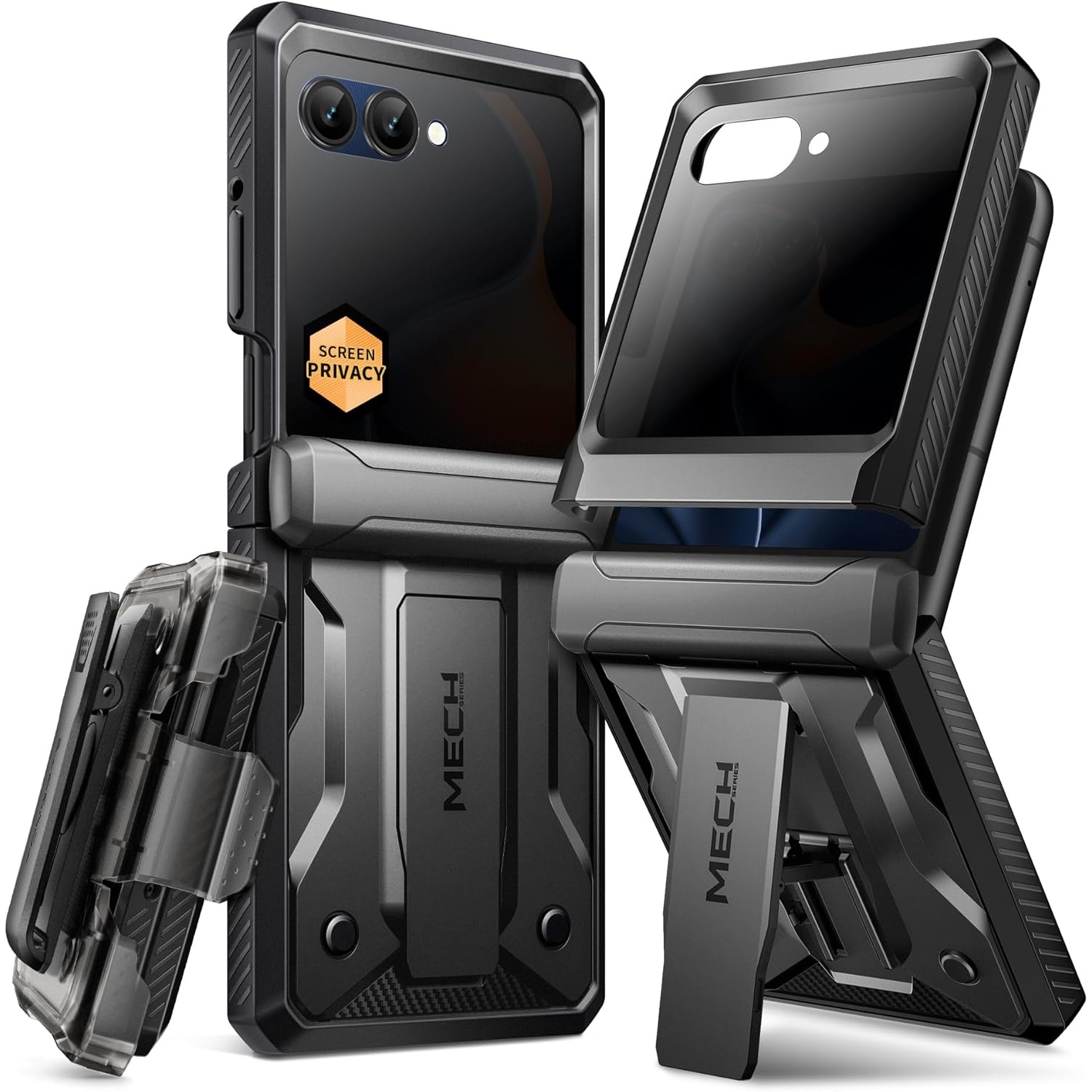 TONGATE Motorola Razr 2026 Case with Privacy Screen Protector, Stand &amp;amp; Belt-Clip