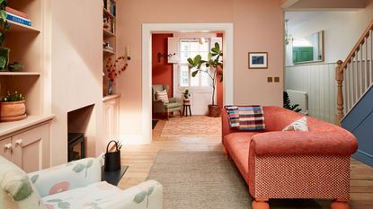 New parents Franky Ridgeon and Jack Mayhew turned a dated student house into a colourful family home
