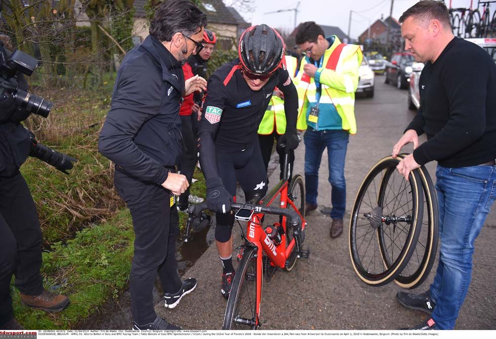 Alberto Bettiol (BMC Racing) was one of the early fallers