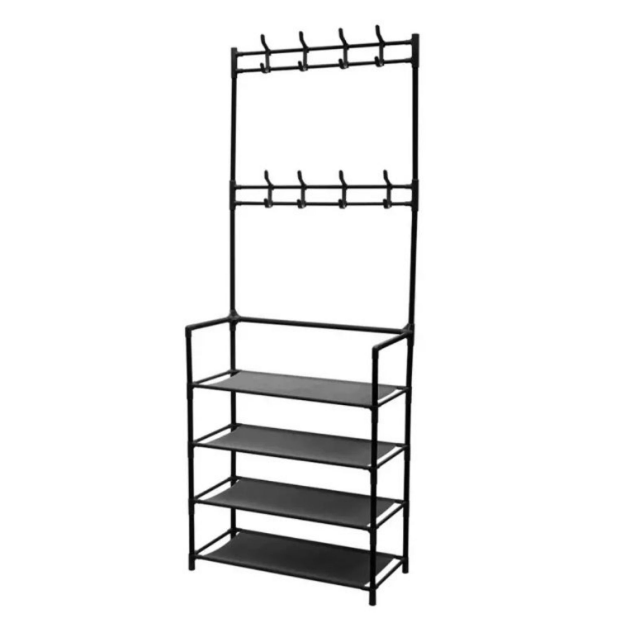 Argos, Living and Home 4 Tier Shoe Rack with Coat Hanger