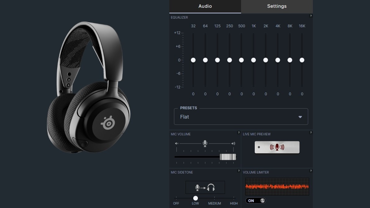 SteelSeries Arctis Nova 4 i SteelSeries-appen.