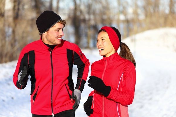 Winter Running Couple