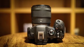 Canon RF 45mm f/1.2 STM mounted to the Canon EOS R6 Mark III