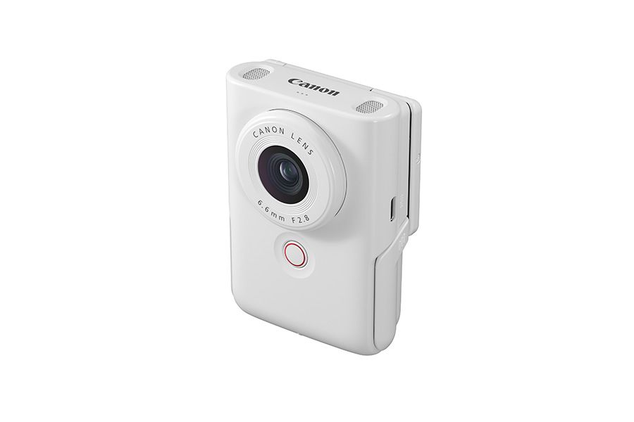 Canon PowerShot V10 White, against a white background
