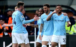 Gabriel Jesus, right, netted a crucial third goal against Palace