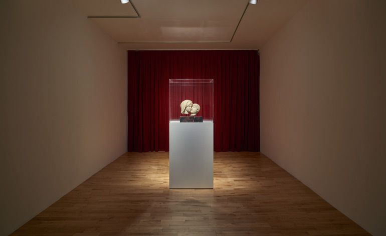 Installation view of Francesco Vezzoli’s Eternal Kiss