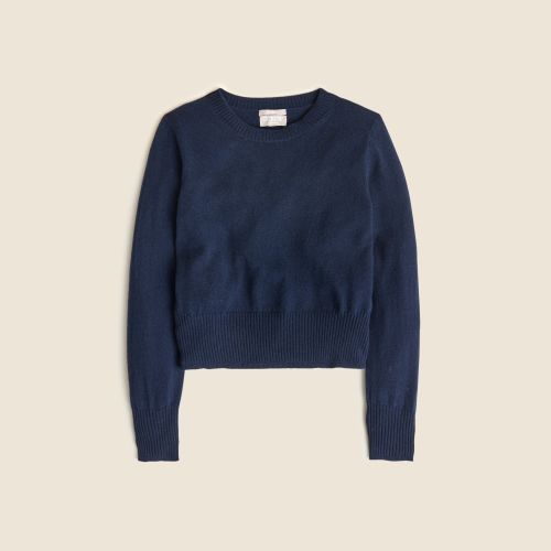 Cashmere Shrunken Crewneck Sweater