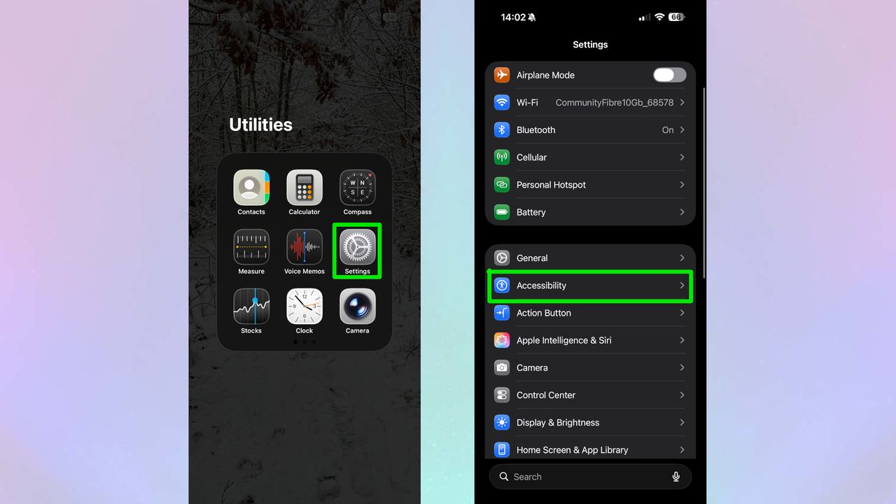 A screenshot of an iPhone displaying how to set up the Background sounds feature.