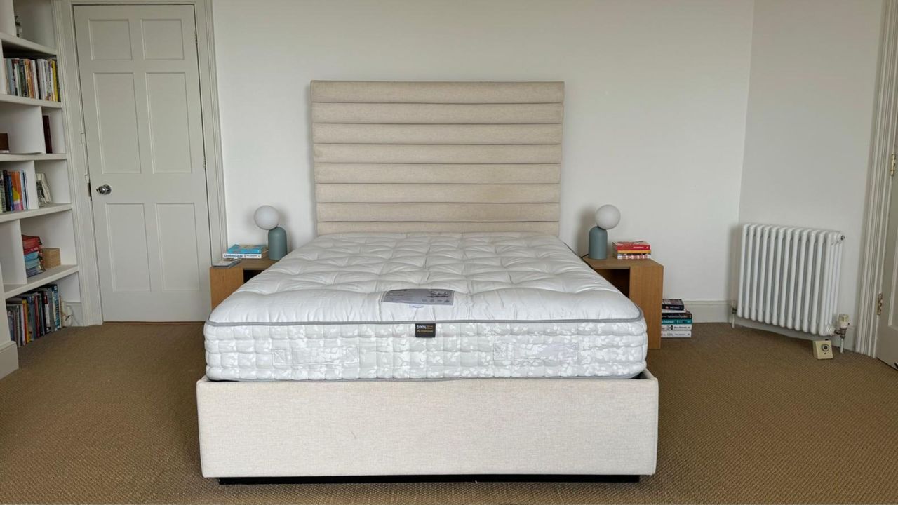 This is the Button &amp; Sprung Southdown, fitted on our expert's bed