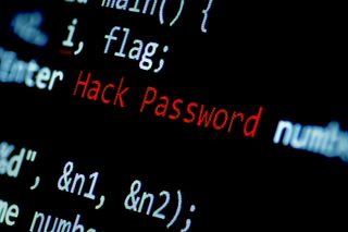 hack password program code stock image