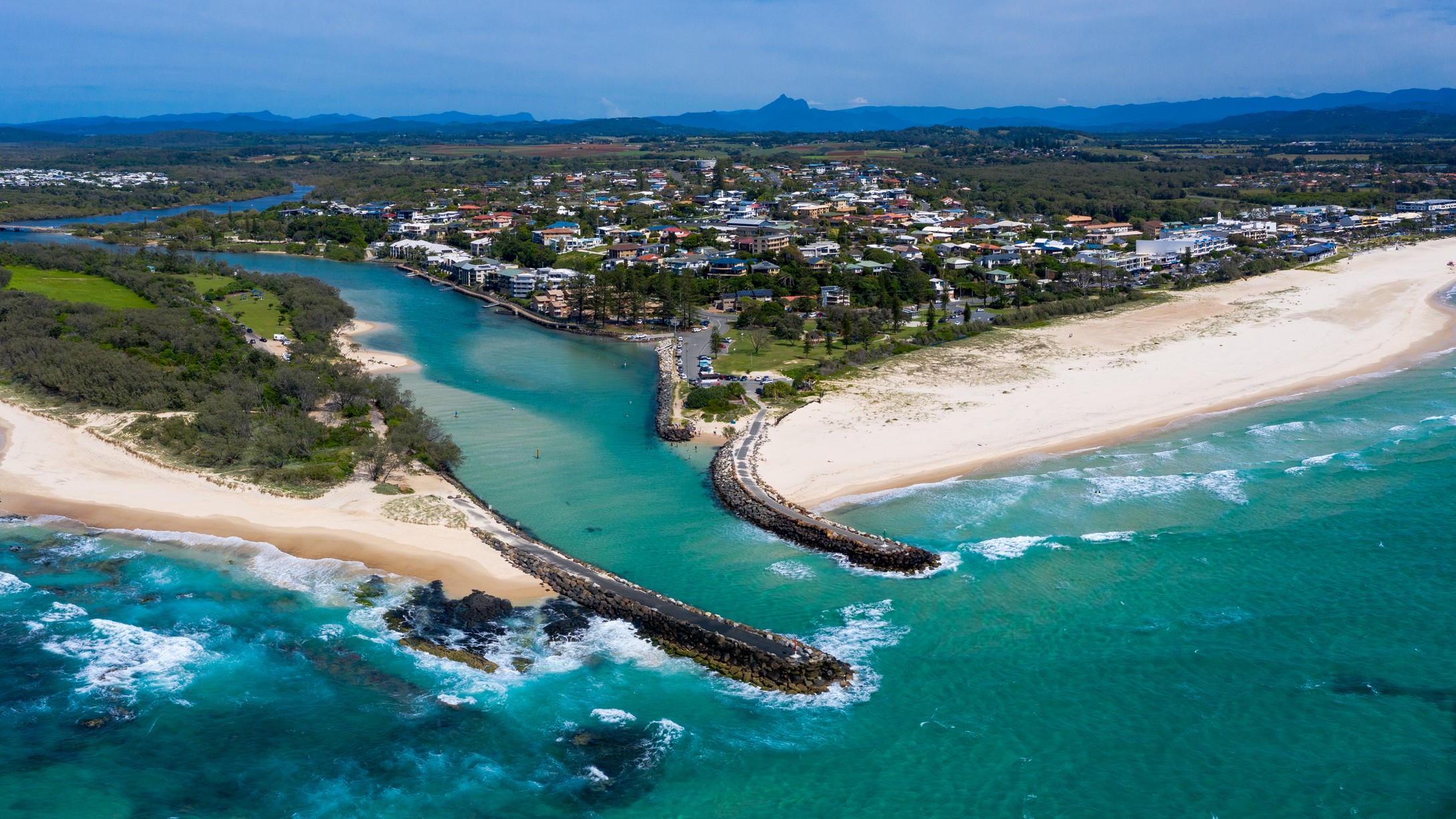 Panorama of Kingscliff on the Northern NSW coast