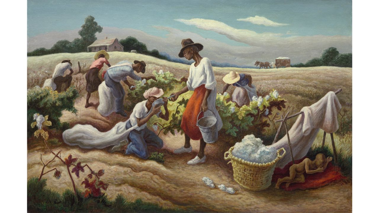 Thomas Hart Benton, Cotton Pickers, 1945