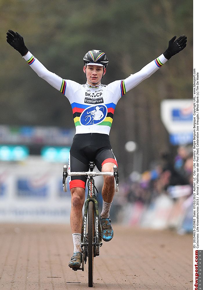 Mathieu Van der Poel (BKCP-Powerplus) wins the Bpost Bank Trophy finale in Lille