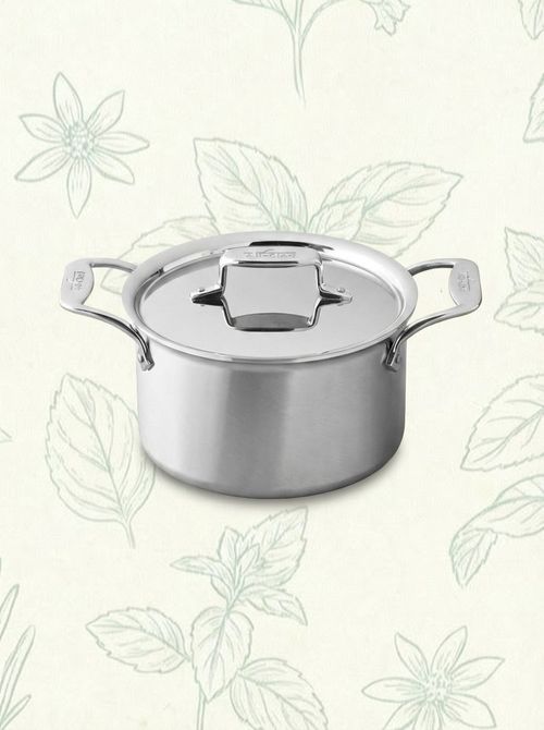 Brushed Stainless-Steel Soup Pot