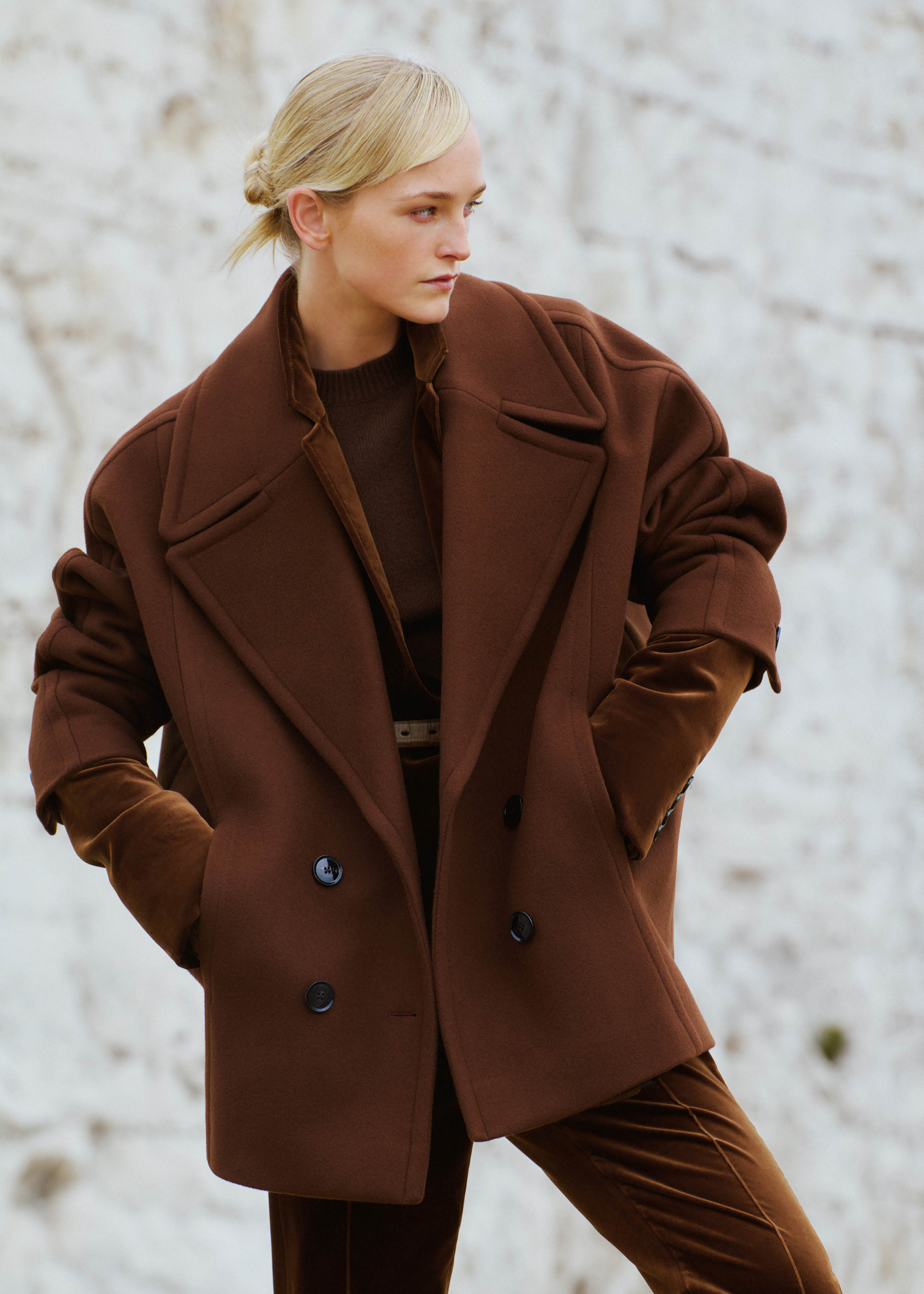 Soft Shoulder Military Coat