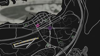 One of GTA Online G's Caches shown on the map with a crate icon