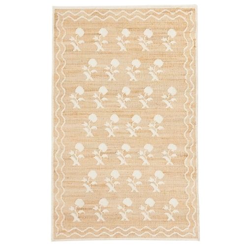 Flatwoven Erin Gates Floral Double Border Jute Rug