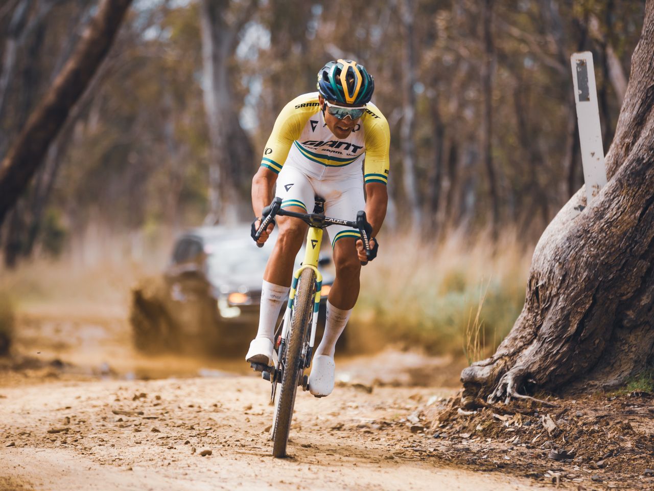 Brendan Johnston (Giant) at Gravelista, one of the opening UCI Gravel World Series rounds for the 2025 Gravel World Championships