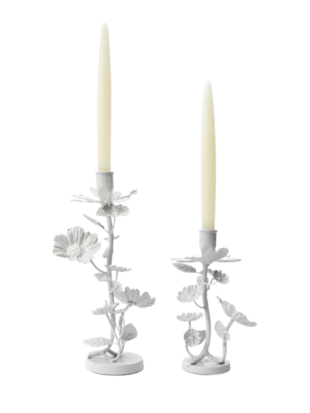 floral candle holders
