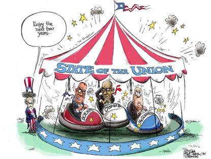 Obama cartoon SOTU Boehner McConnell