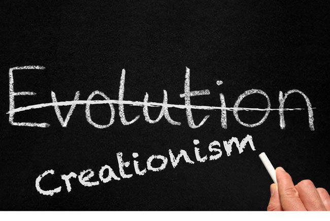 teaching evolution vs. creationism