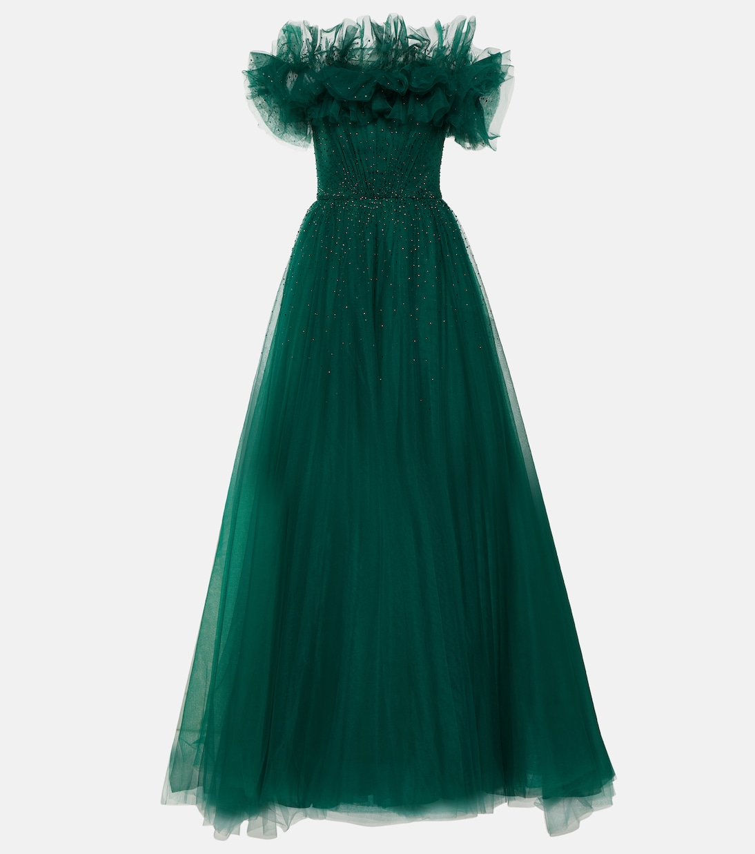 Embellished Tulle Gown
