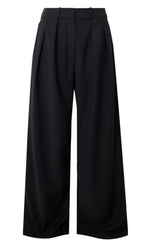 Ripley Pleated Grain De Poudre Wide-Leg Pants