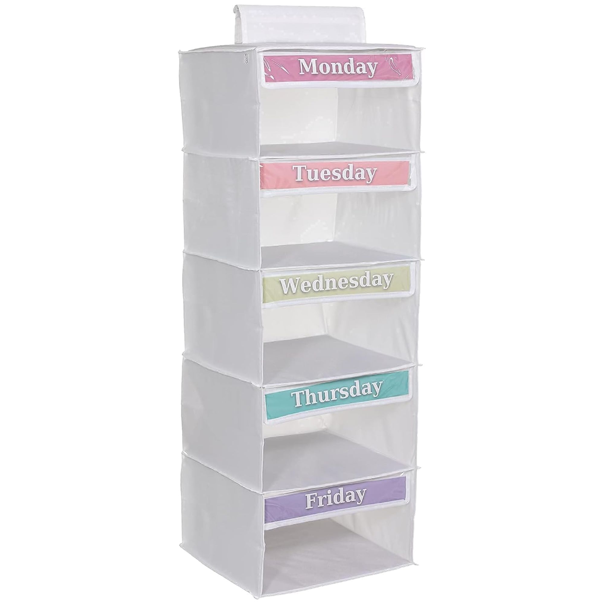Weekly clothes organizer