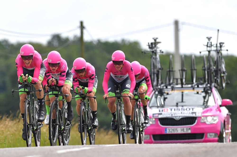EF Education First-Drapac at Criterium du Dauphine stage 3 team time trial