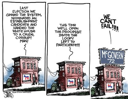 Political Cartoon U.S. Democrats Election Strategy Loopy Left McGovern