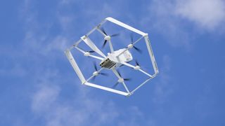 Amazon drone flying overhead