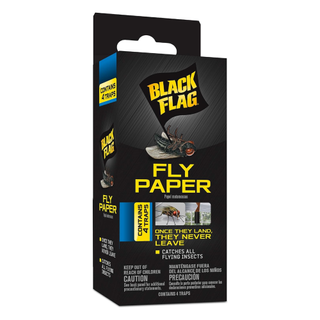 A box of black fly paper