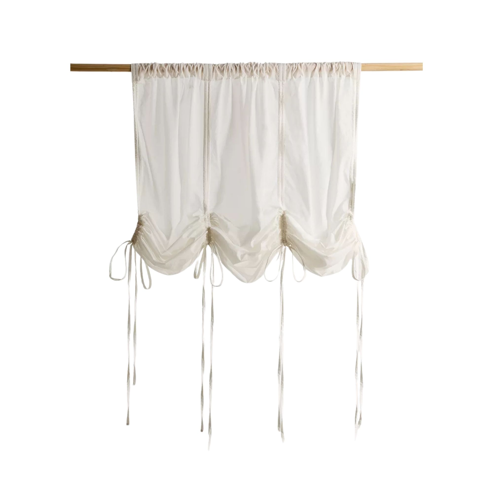 white drapes