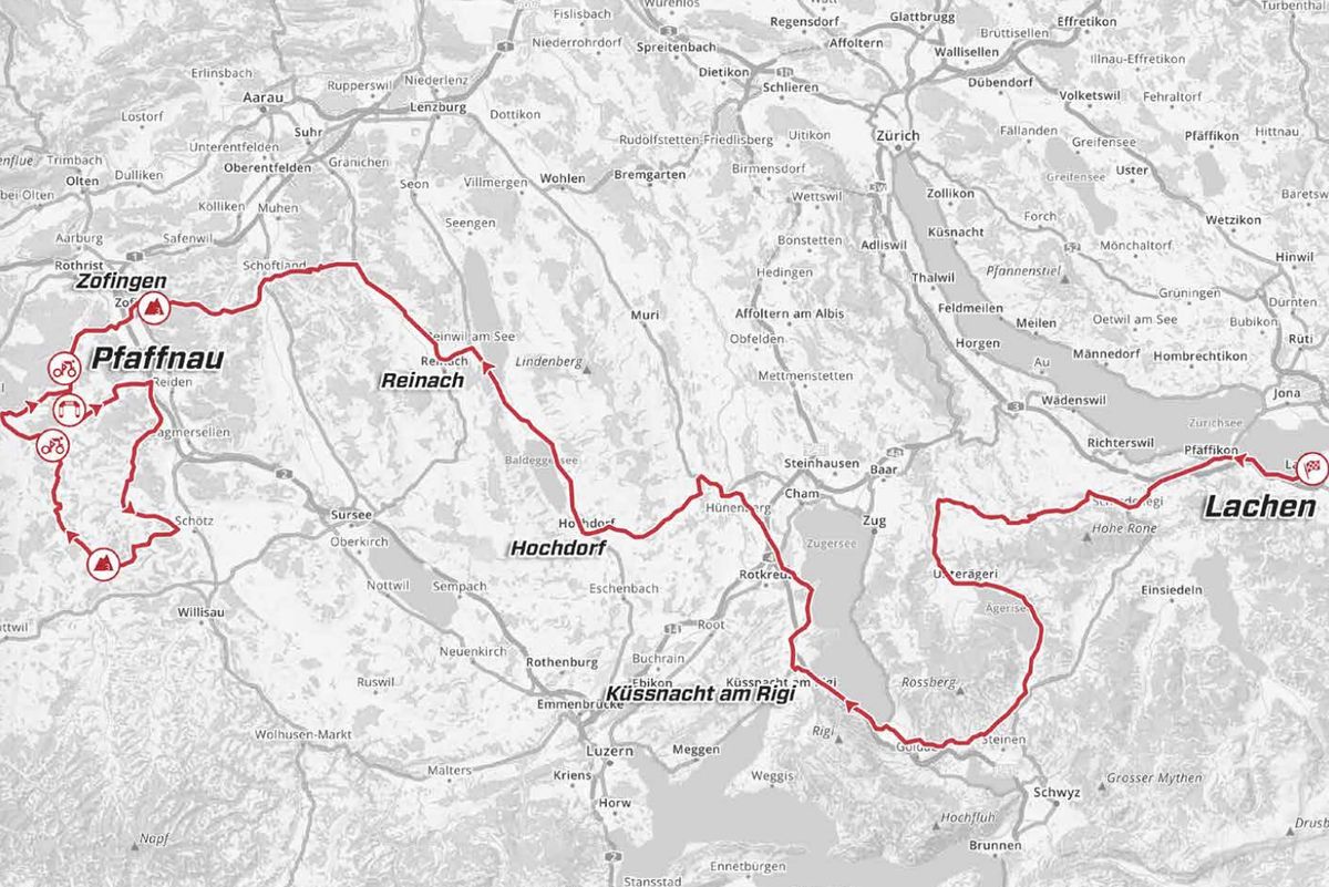 Stage 3 map 2021 Tour de Suisse