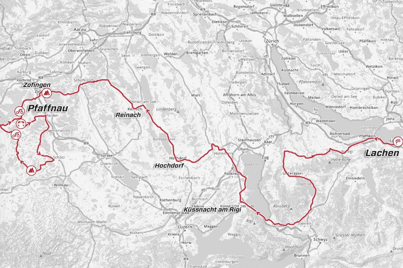 Stage 3 map 2021 Tour de Suisse