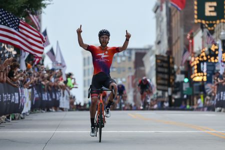 Kyle Murphy (Human Powered Health) won the men's elite road race championship in Knoxville