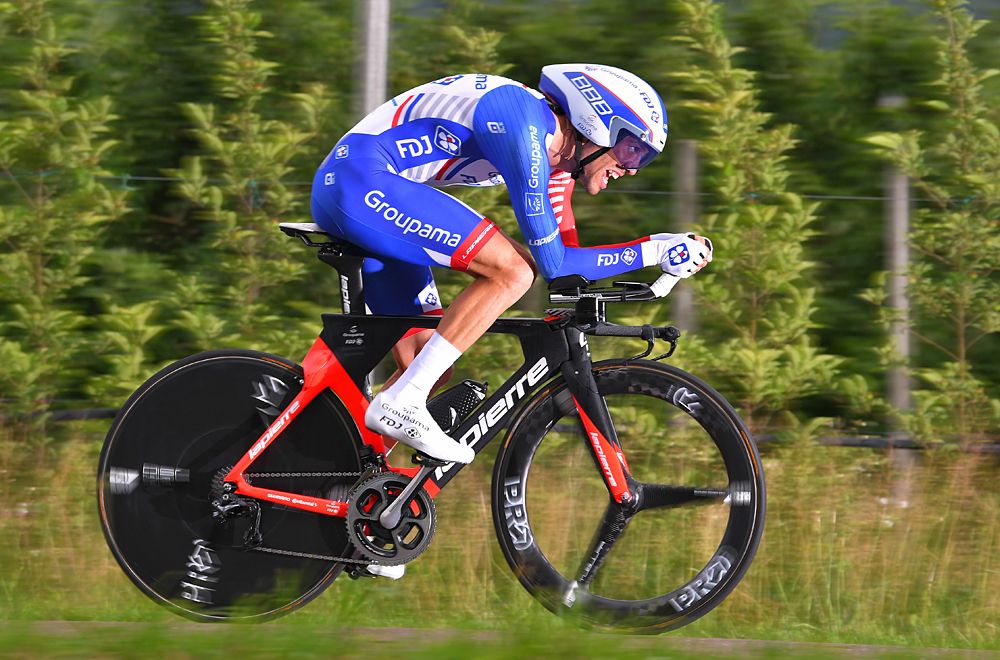 Thibaut Pinot (Groupama-FDJ) during the stage 16 time trial at the Giro d'Italia