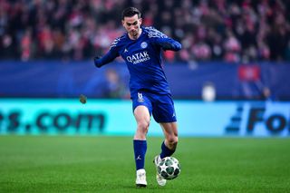 Fabian Ruiz of PSG controls the ball during the UEFA Champions League 2024/25 League Knockout Play-off first leg match between Stade Brestois 29 and Paris Saint-Germain at Stade de Roudourou on February 11, 2025 in Guingamp, France.