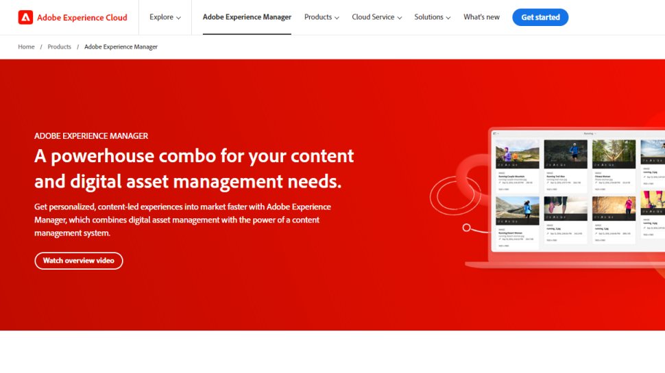 Tangkapan layar situs web untuk Adobe Experience Manager