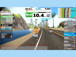 a screenshot from the Zwift running app