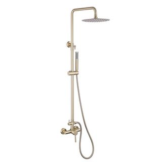 H Solid Brass Wall Mounted Outdoor Shower