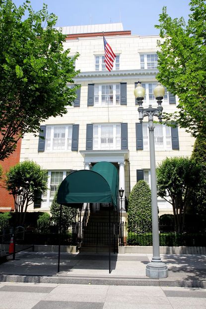 The first family always stays at Blair House, the Presidential guest house, before the inauguration. 