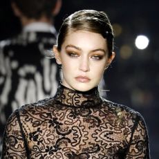hollywood, california february 07 gigi hadid photographed on the catwalk of the tom ford aw20 show at milk studios on february 07, 2020 in hollywood, california photo by kurt kriegercorbis via getty images