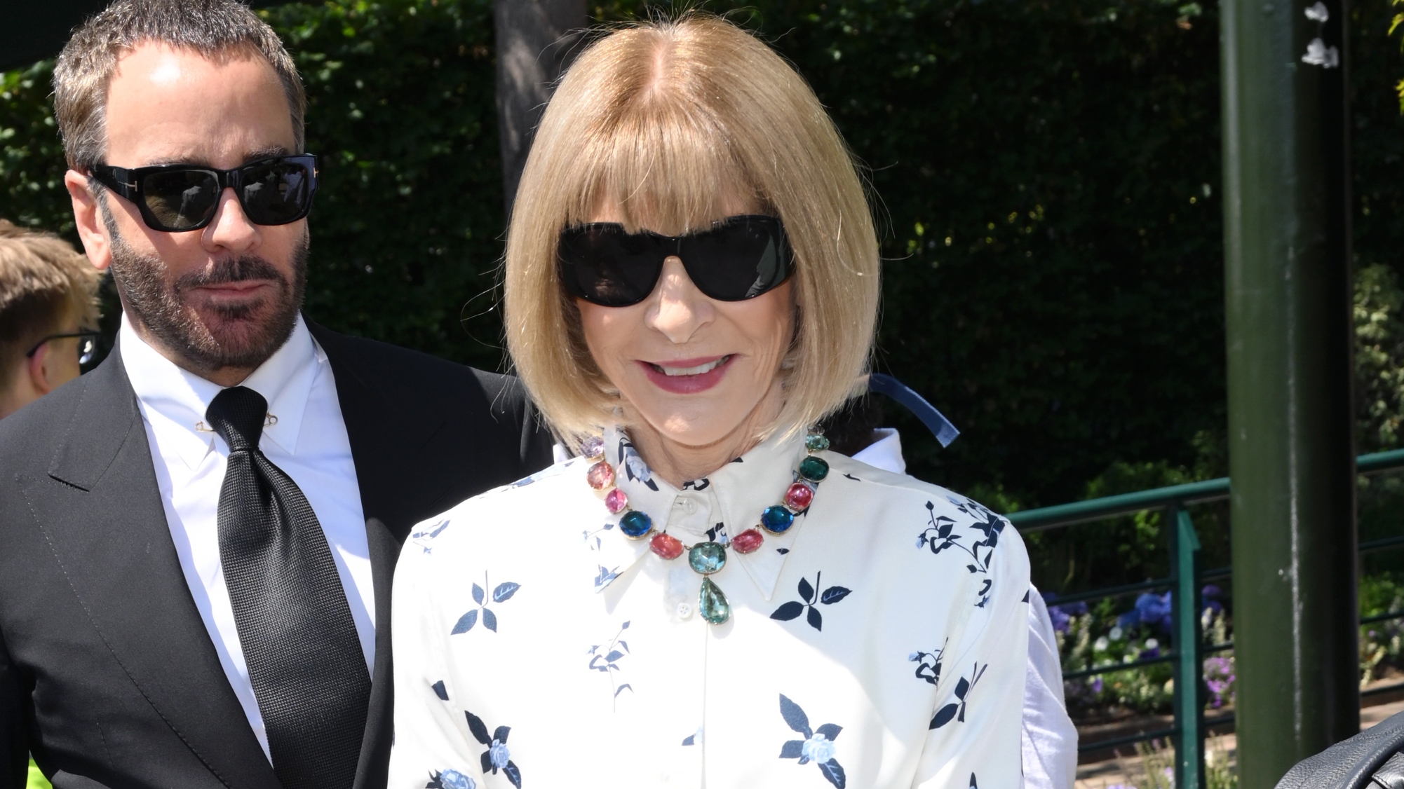 Tom Ford and Anna Wintour attend day twelve of Wimbledon 2025