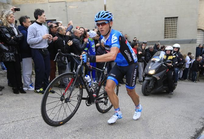 Robbie Hunter (Garmin-Sharp) couldn't stay on the bike